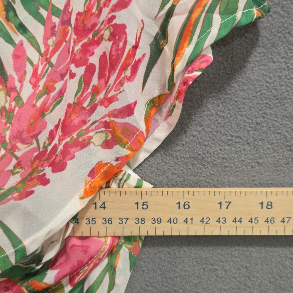 Baltic Born Floral Tiered Maxi Dress Women XL Boho Tropical Ruffle Resort Beach - Picture 11 of 11